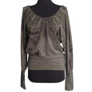 American Rag S Small long sleeve shirt Black Gray Stretchy